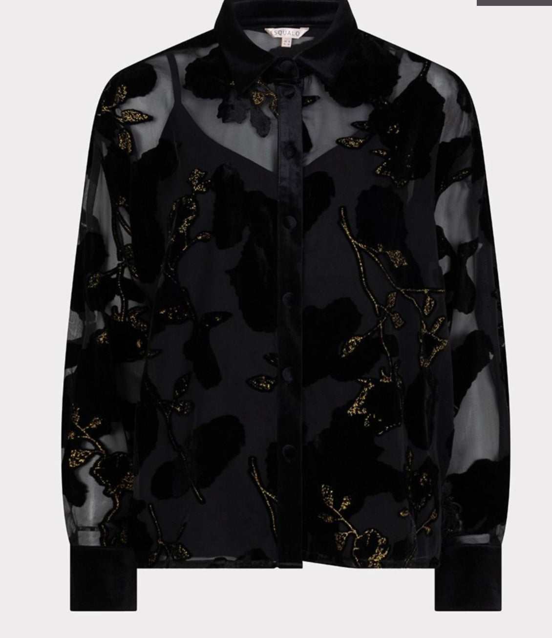 Jessie Black and Gold Blouse with camisole