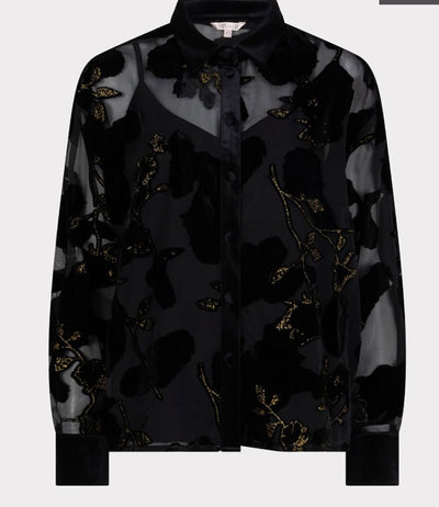 Jessie Black and Gold Blouse with camisole