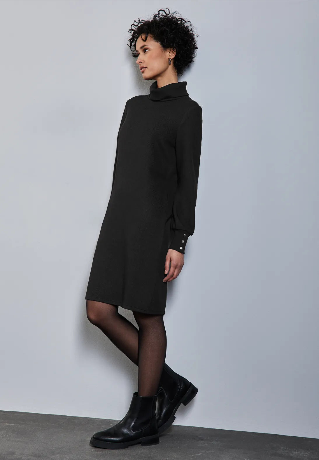 Street One Turtle Neck Dress (Black)