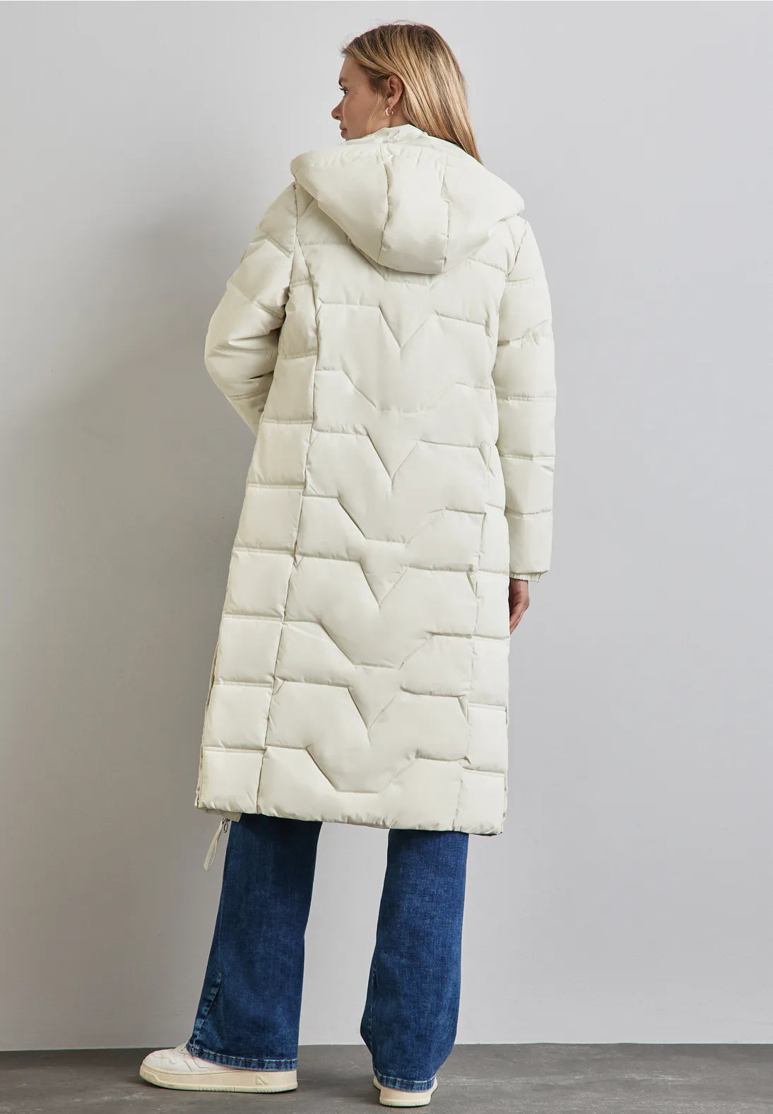 Street One Long Quilted Coat (frosty grey)