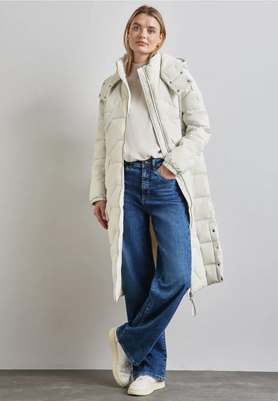 Street One Long Quilted Coat (frosty grey)