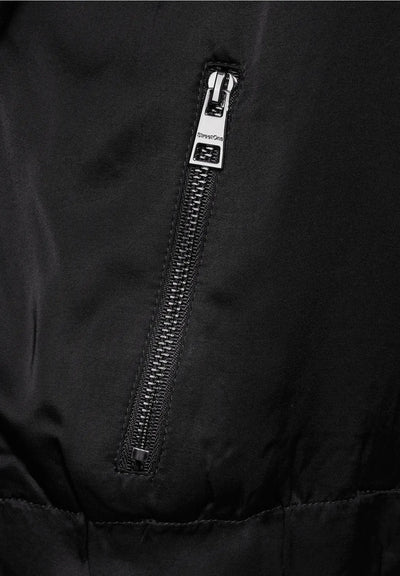 Street One Satin Bomber Jacket (Black)