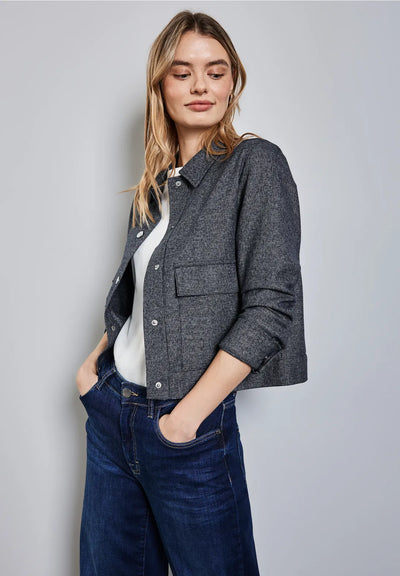 Street One Cropped Melange Look Jacket