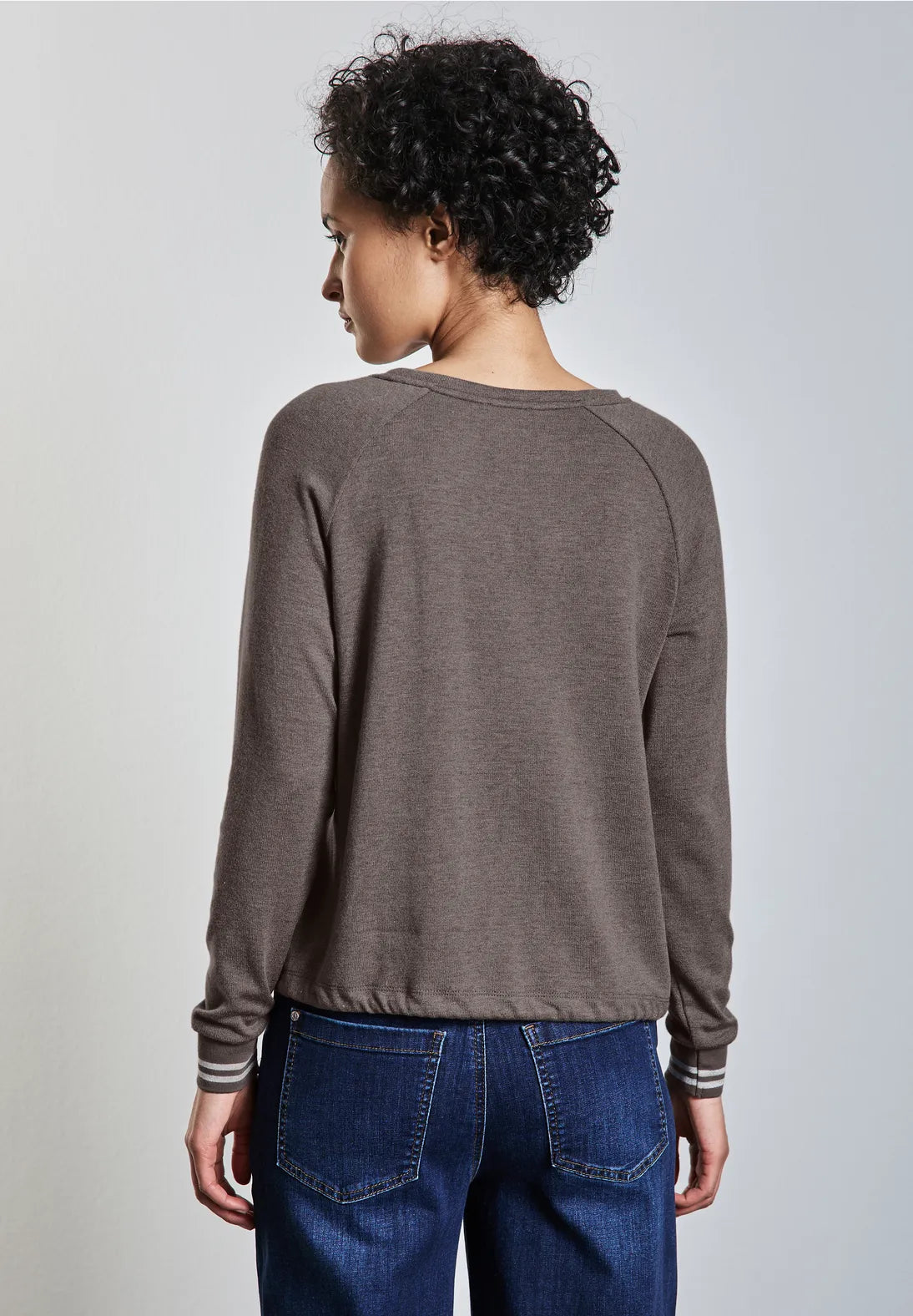 Street  One Cosy knit top with rib cuff (Tan)