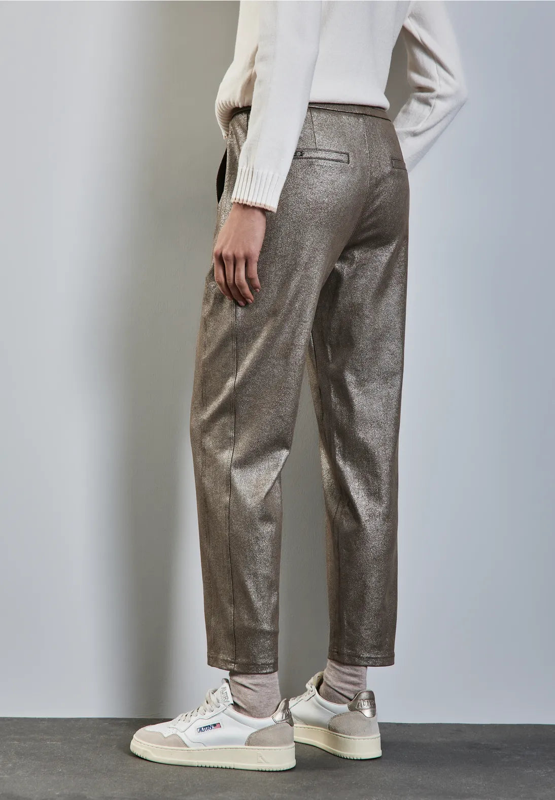 Street One Style Bonny Trousers With Coating (Sparkling Beige)