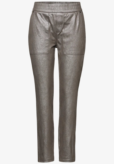 Street One Style Bonny Trousers With Coating (Sparkling Beige)