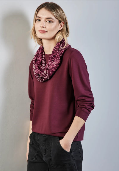 Street One Loop Scarf (Mulberry Red)