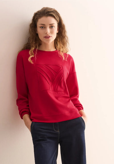 CECIL Sweater 'Stay Connected' (red)