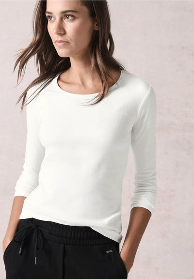 CECIL Long sleeve basic top (white)