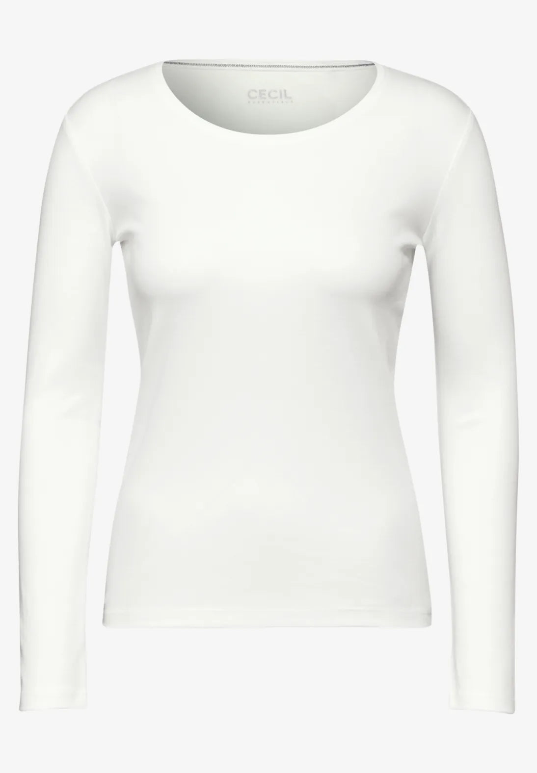 CECIL Long sleeve basic top (white)