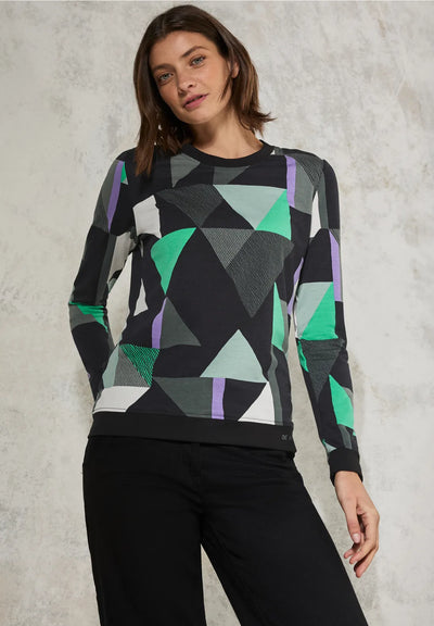 Cecil Sweater with Triangle Print (multicoloured)