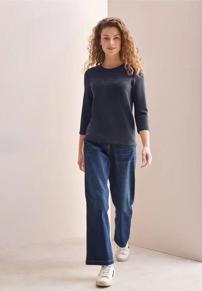 CECIL Soft Modal sweater(Navy)