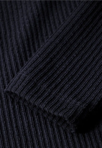 CECIL Jumper with ribbed structure (Navy)