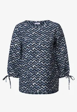 Cecil Navy Zig Zag Top