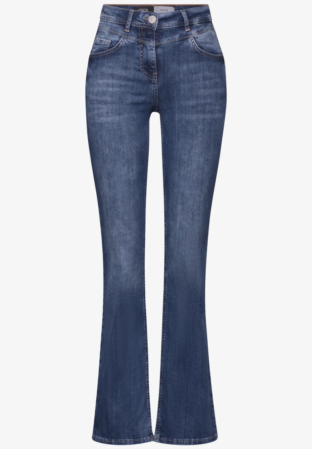 CECIL Style Toronto 30inch Bootcut Jeans (Mid blue)