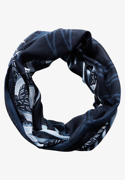 CECIL Patterned Loop Scarf (Navy)