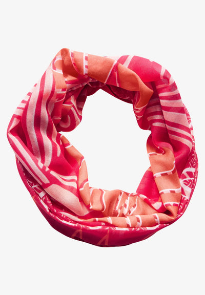 CECIL Patterned Loop Scarf (Red)