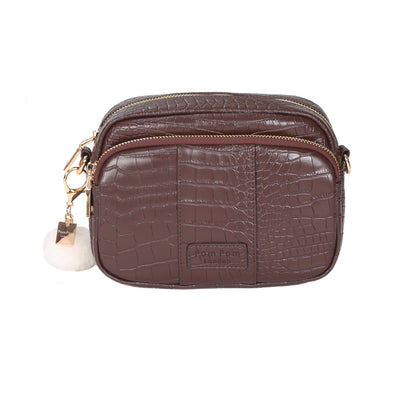 Mayfair Croc Chocolate Bag