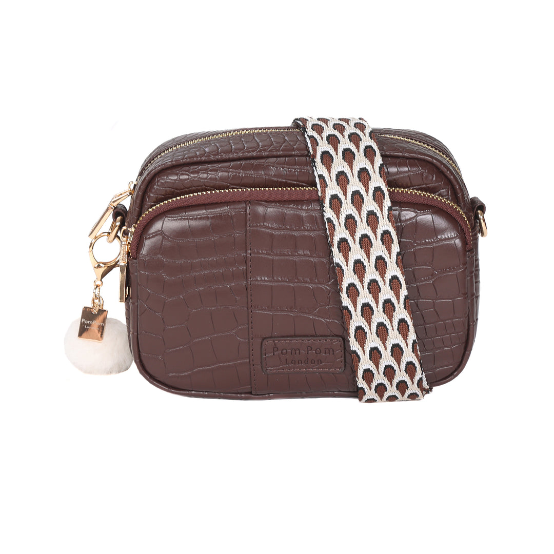 Mayfair Croc Chocolate Bag