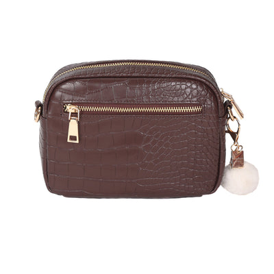 Mayfair Croc Chocolate Bag