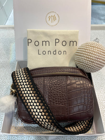 Mayfair Croc Chocolate Bag