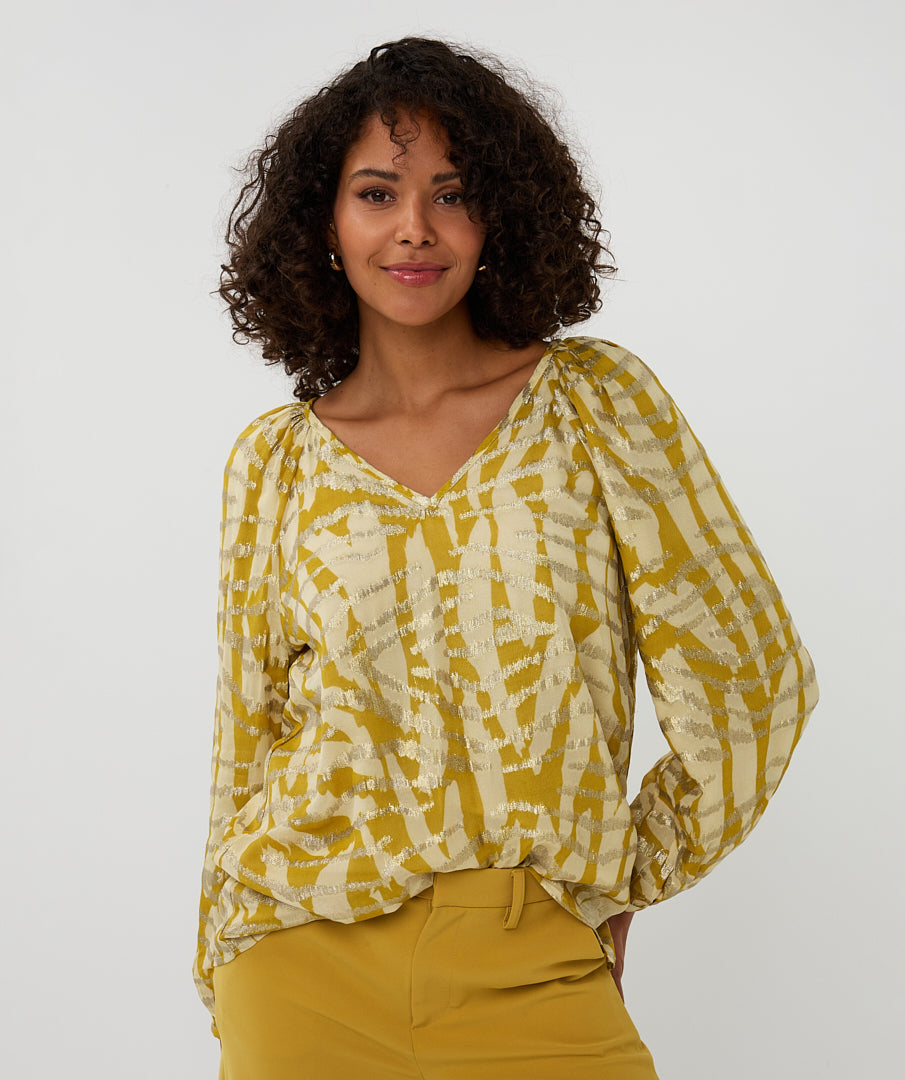 Jessica Golden Zebra Blouse
