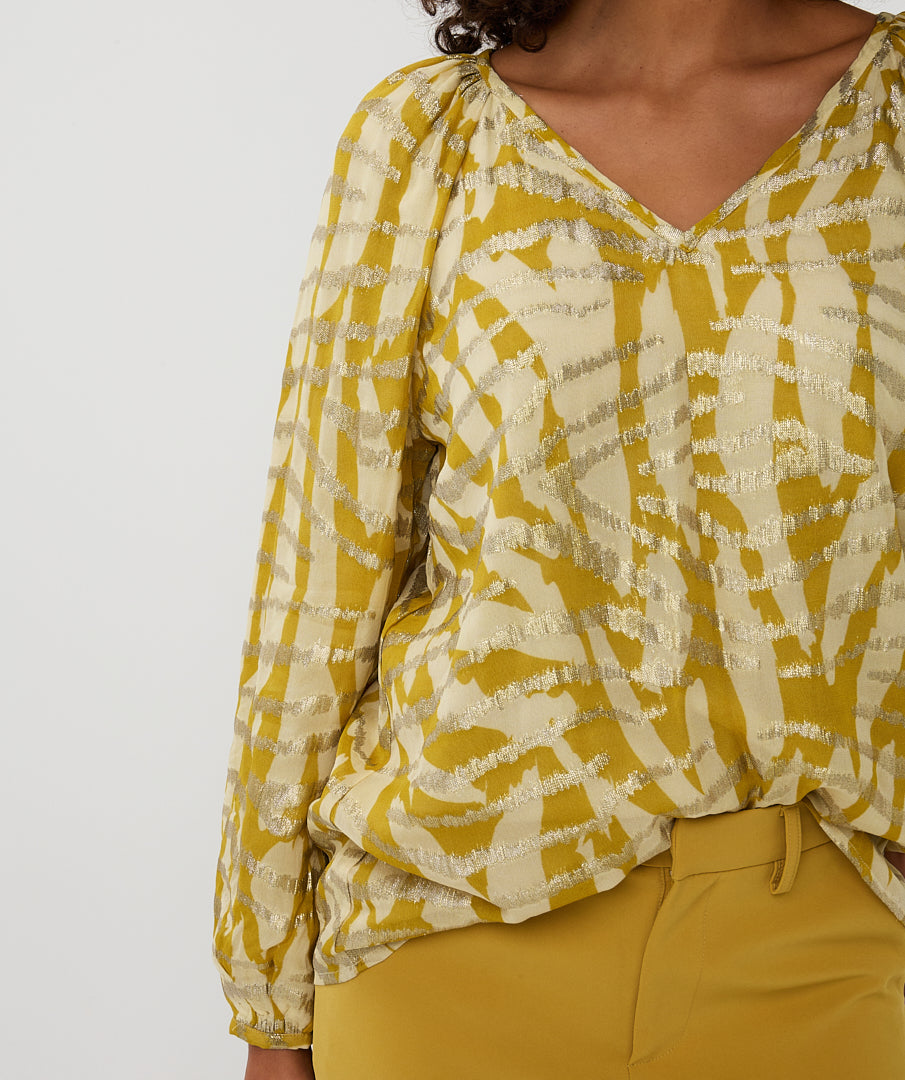 Jessica Golden Zebra Blouse