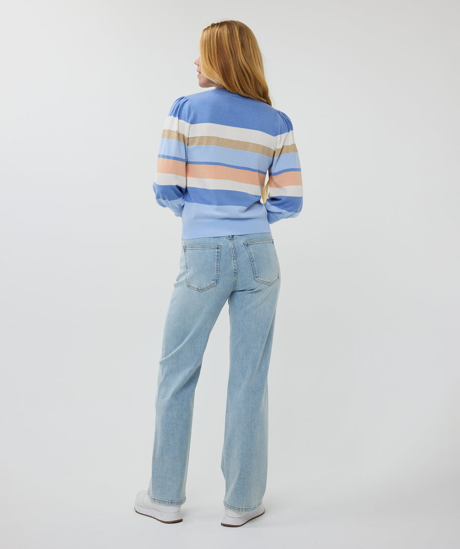 Adalee Striped Sweater (Blue)