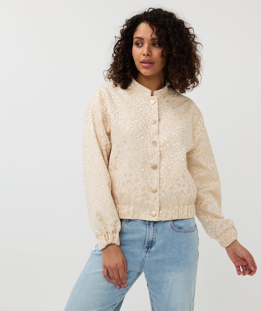 Edith Bomber Jacket (Ivory)