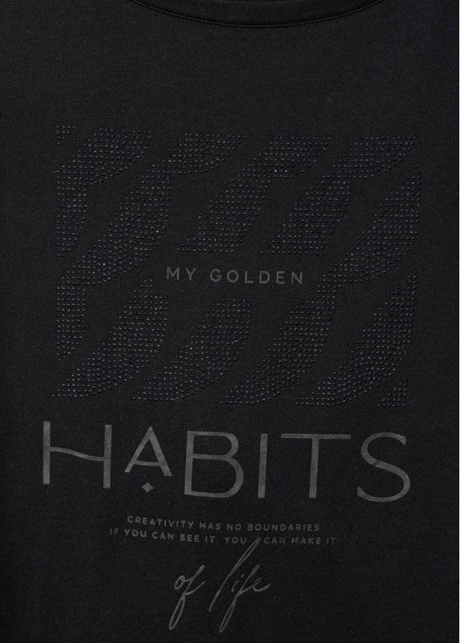 Street One Habits T-Shirt with Stone Artwork