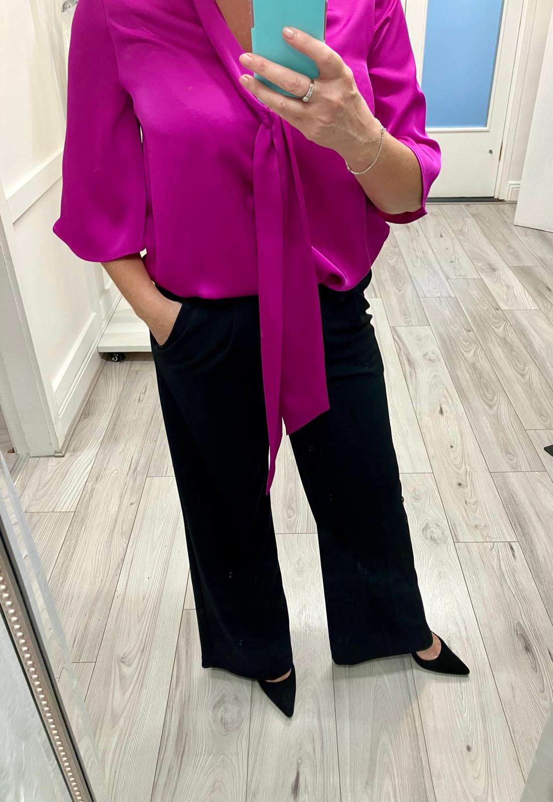 Millie Blouse by Tia in Magenta Pink