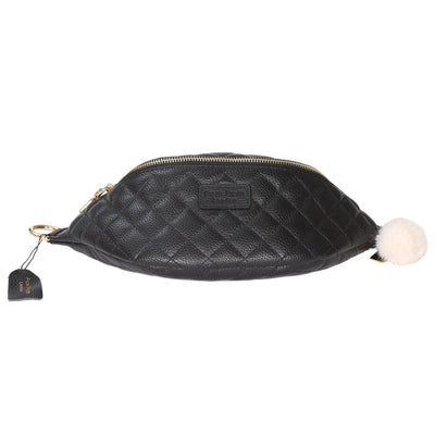 Quilted Bum Bag Black