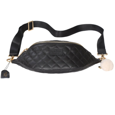 Quilted Bum Bag Black