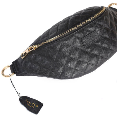 Quilted Bum Bag Black