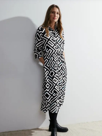 CECIL Midi Shirt Dress with Pattern