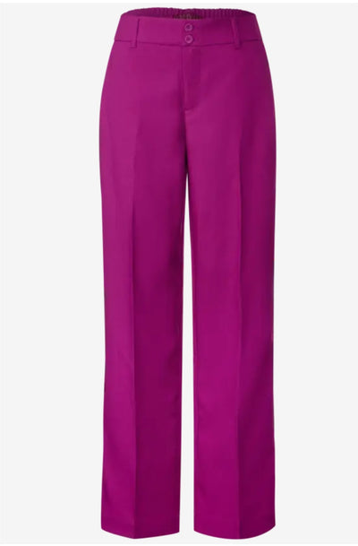 Street One Twill HW Trousers (Magenta Pink)