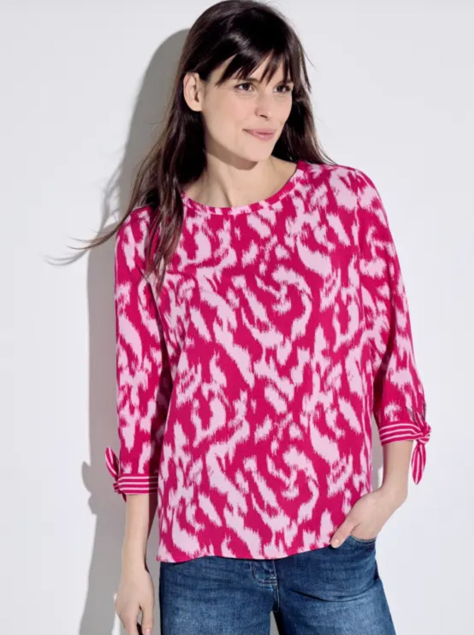 CECIL Mixed Print Blouse (Pink sorbet)
