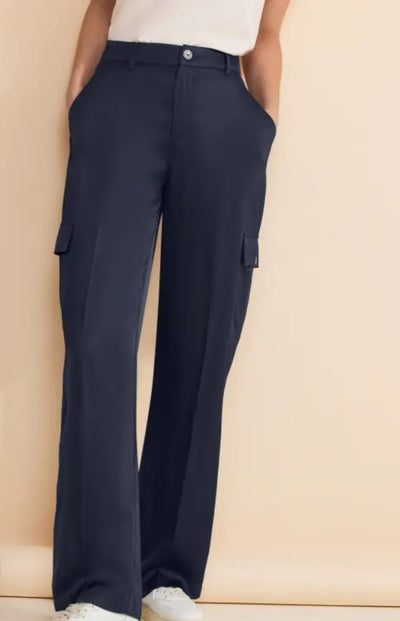 Street One Casual Fit Satin look Trousers