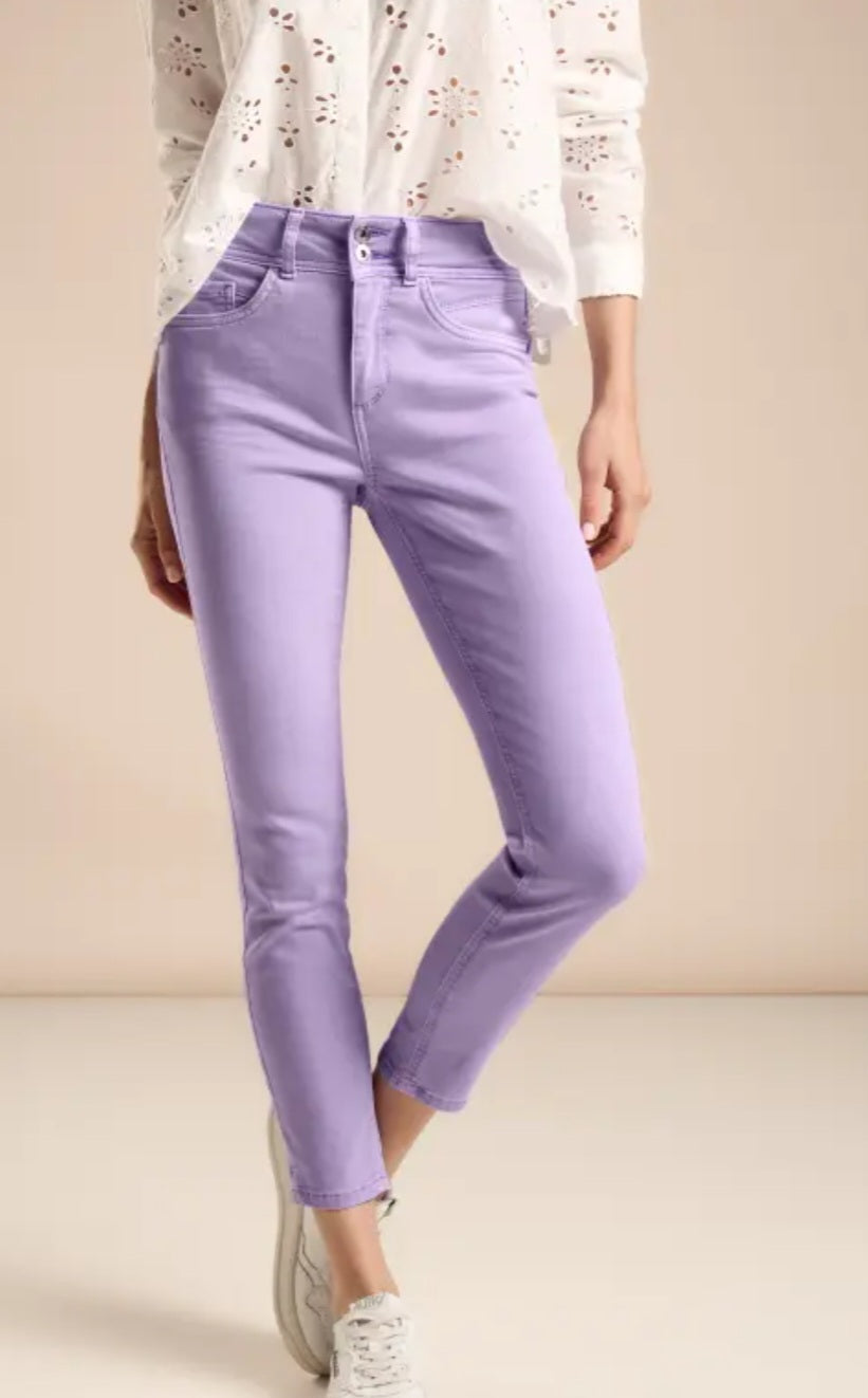 Street One Slim Fit Jeans, York Style (Lilac) were 60 now 18