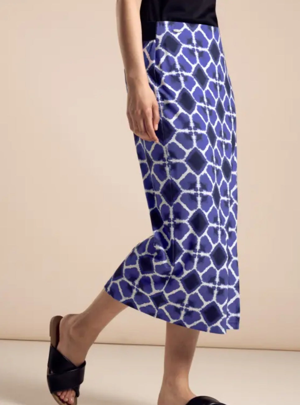 Street One blue Print skirt