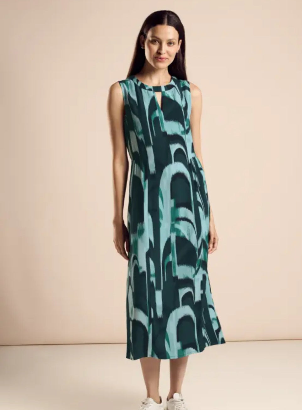 Street One Sleeveless Midi Dress ( Fir green)