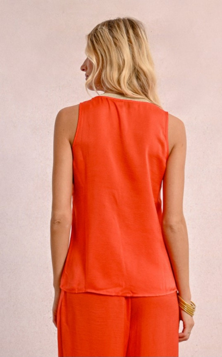 Daisy Top (Coral Red)