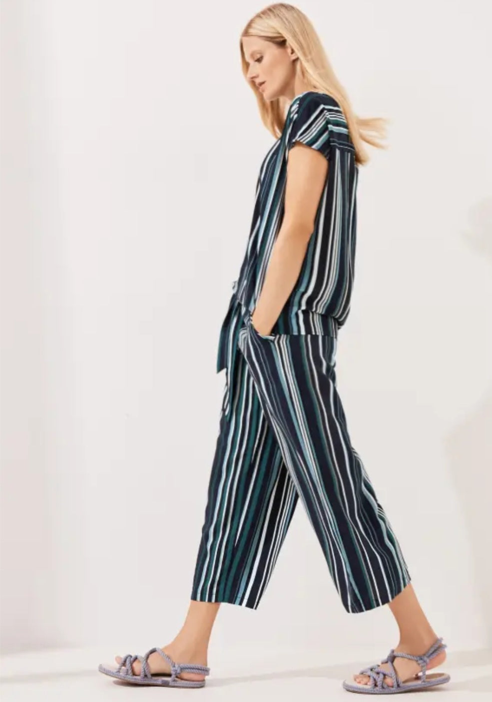 CECIL loose fit pants with stripes
