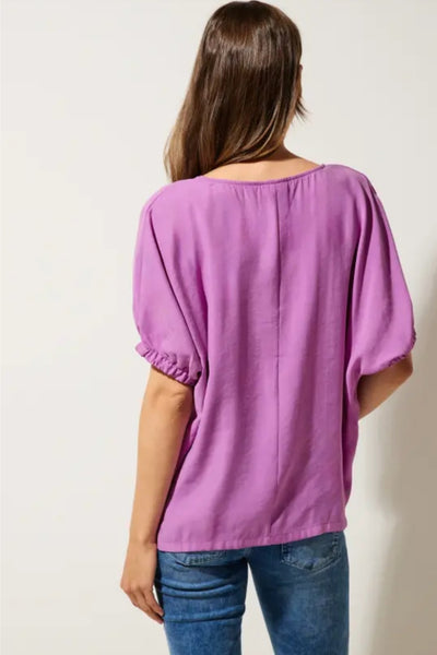 Street One Blouse with gathered sleeves in Lilac was 50 now 15