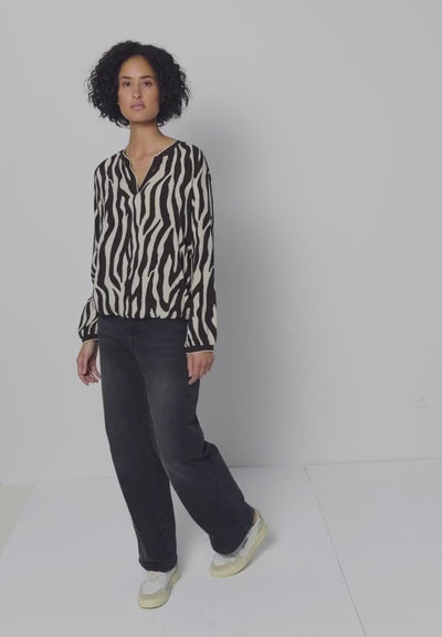 Street One Tunic Blouse (Brown)
