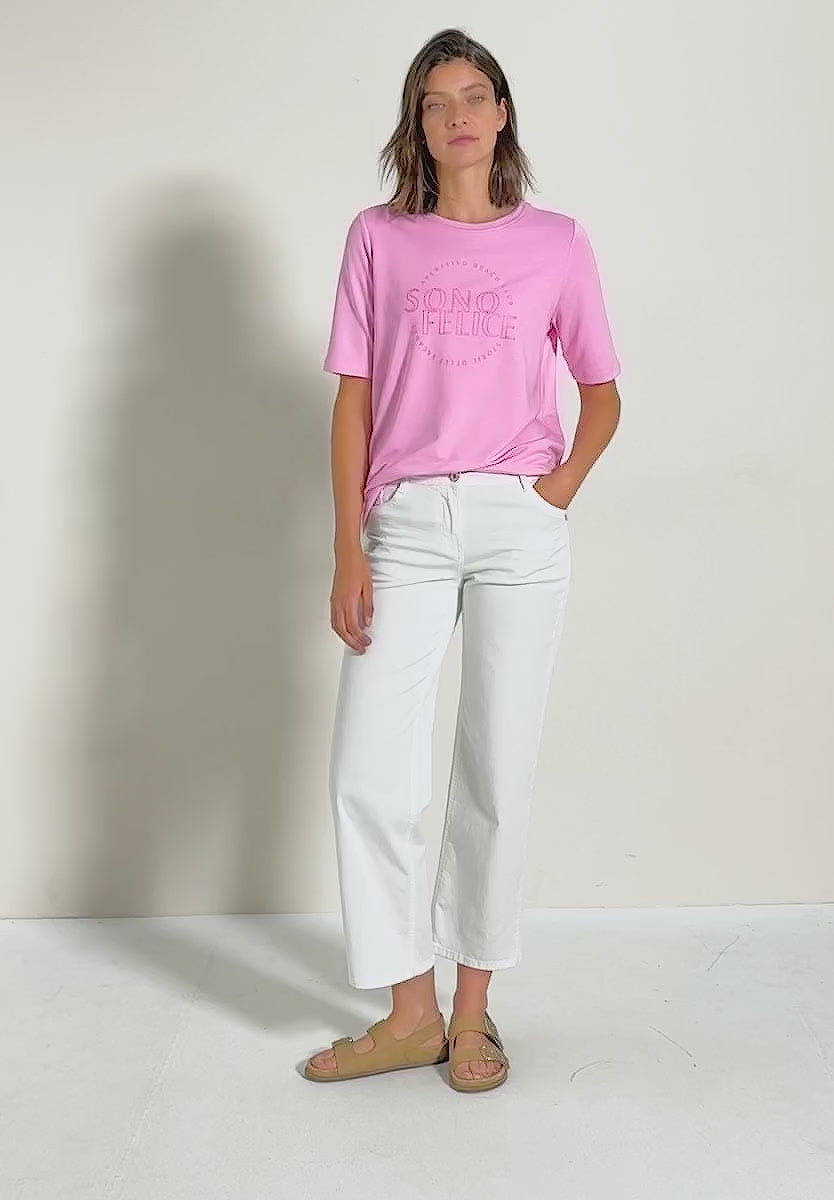 CECIL Top with wording(Cherry Blossom)