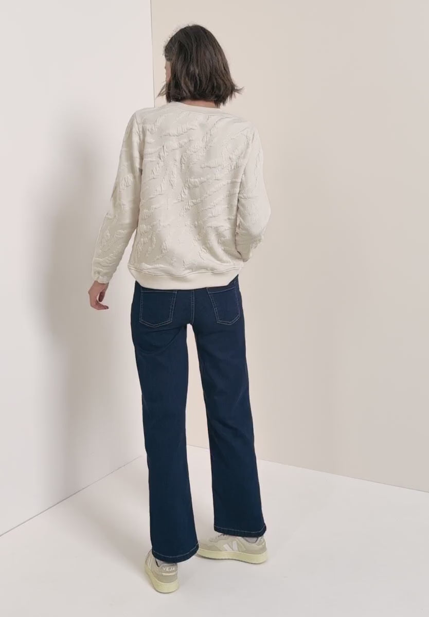 CECIL Sweatshirt Zebra Print (Cream)