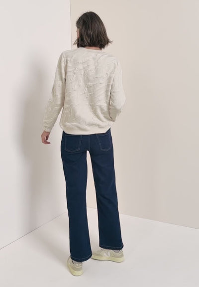 CECIL Sweatshirt Zebra Print (Cream)
