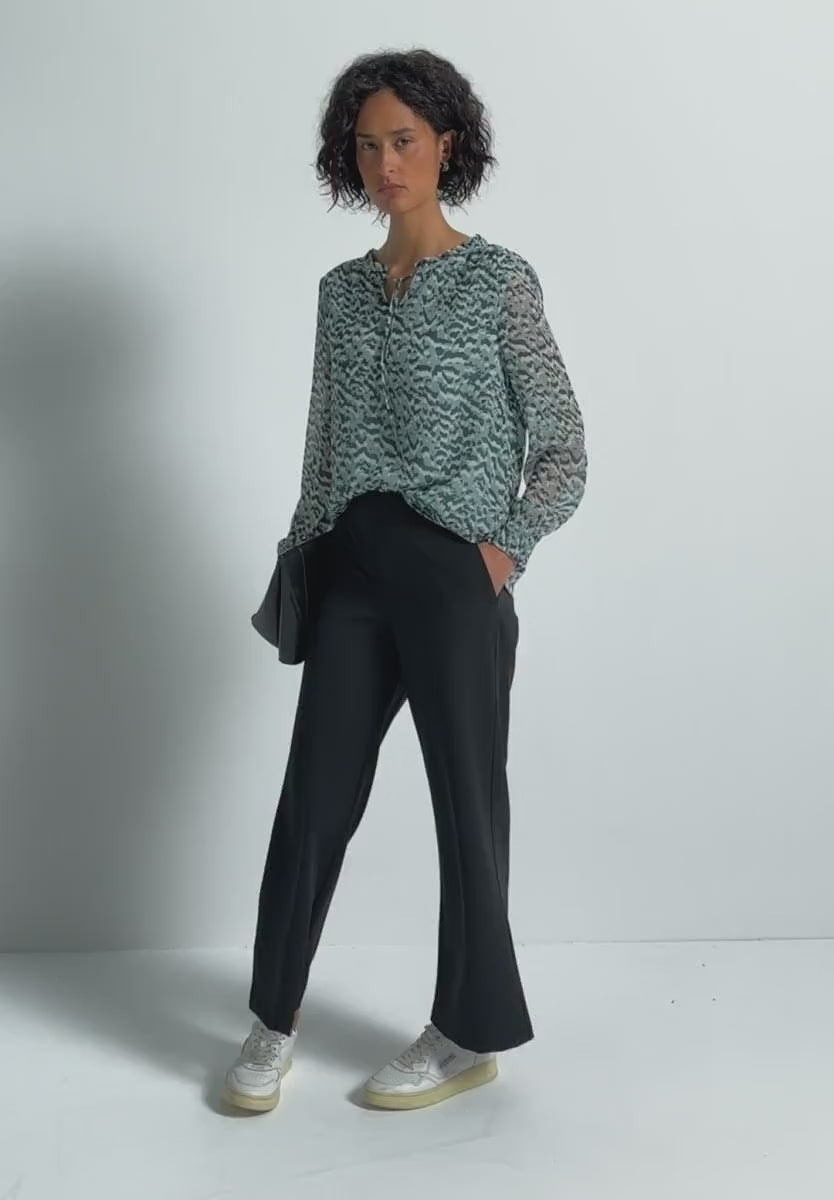 Street One Patterned chiffon tunic top
