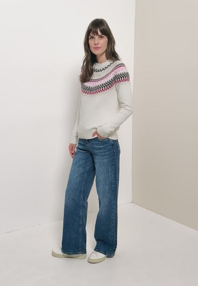 CECIL jacquard sweater with Norwegian pattern